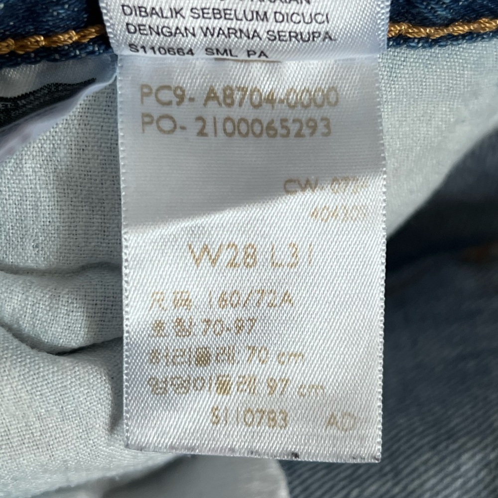Levi’s Classic 94’s Baggy Leg, Classic Blue Denim Barrel Jeans, Wide Leg, Size28 - Picture 9 of 9